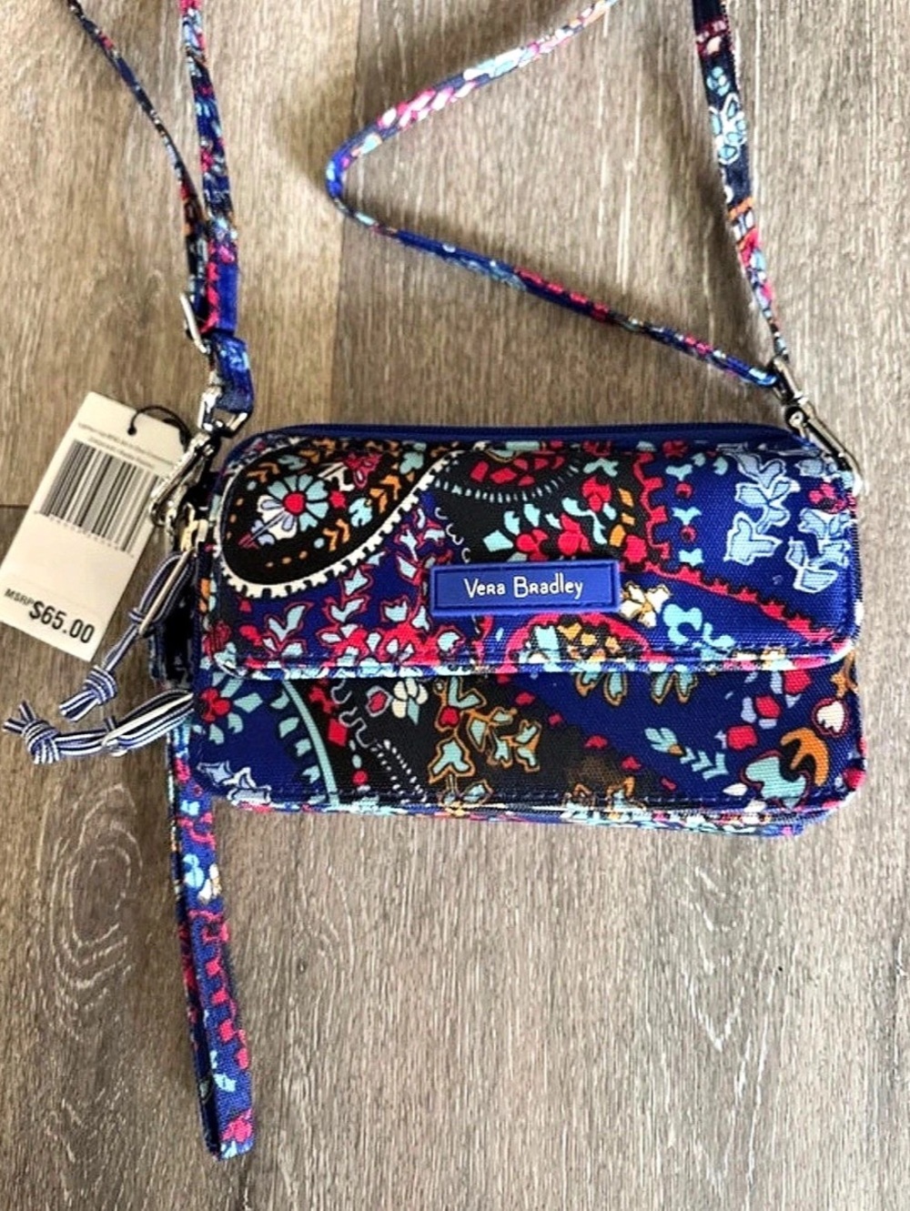 Vera Bradley RFID All in One Crossbody Floral Blue & Multicolor